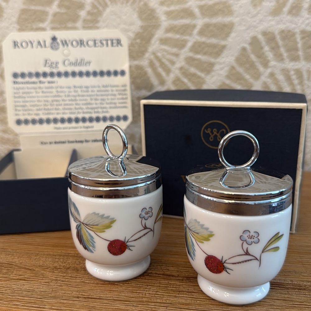 Royal Worcester Floral Egg Coddlers